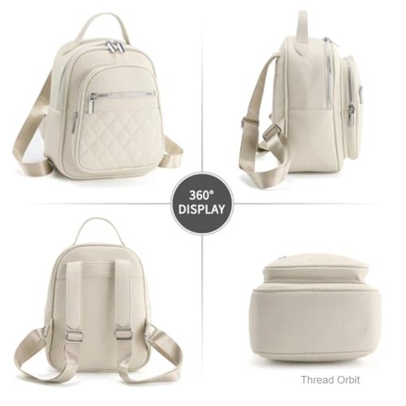 Small PU Leather Backpack Purse for Women Travel Shoulder Bag main image 5